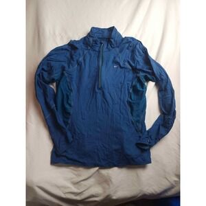 Nike FitDry Pullover Boys Large 12-14 Blue Quarter Zip Athleisure Mock Neck